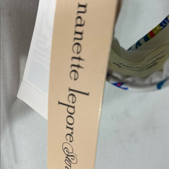 NWT Nanette Lepore Patchwork Goddess one piece swimsuit with key hole front open - Picture 7 of 10